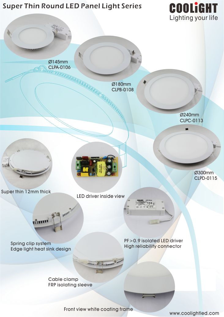 145mm CLPA round LED panel light-1